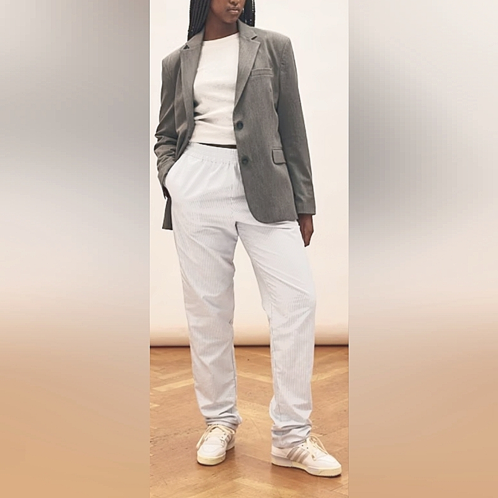 Djerf Avenue Forever Single-Breasted Blazer City Classic Formal Neutral - Picture 6 of 16